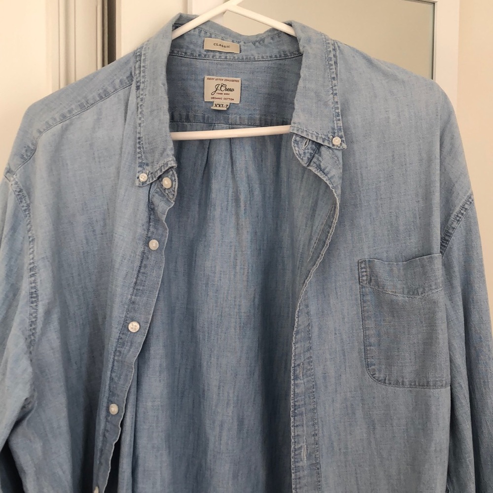 J. Crew organic cotton classic fit XXL-T chambray